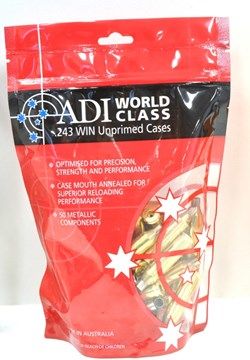 ADI 243Win Unprimed Brass Qty 50