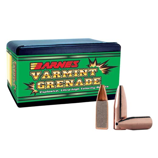 Barnes Varmint Grenade 22Cal 224 50gr Hollow Point Projectiles