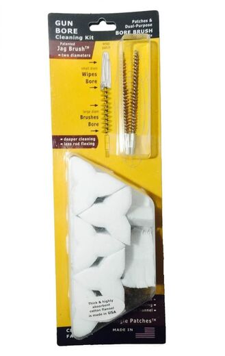 Boresmith 22Cal Triangle Patches + Bore Brush Kit 