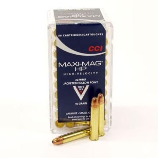CCI Maxi Mag 22WMR 40GN Jacketed Hollow Points 50 Pkt