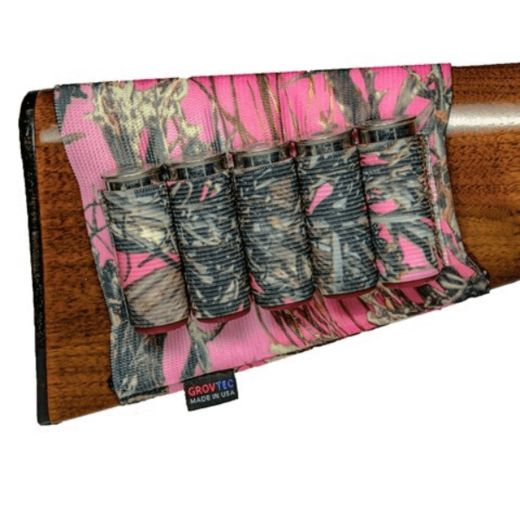 Grovtec Buttstock Shotgun Shell Holder TrueTimber Pink Camo