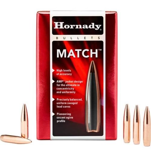 Hornady 22Cal 224 53Gn HP Match 100 Pack Projectiles