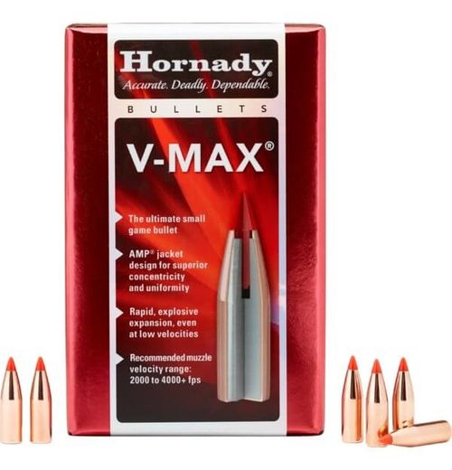 Hornady 25Cal 257 75Gn VMax 100 Pack Projectiles