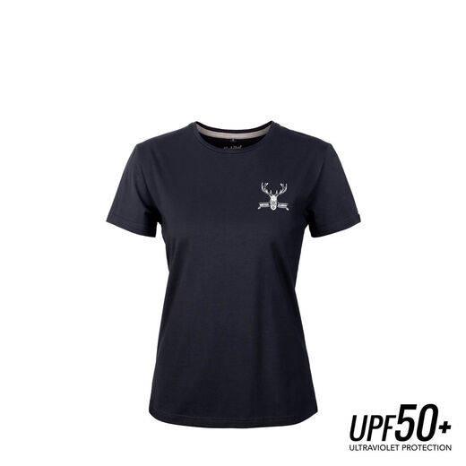 Hunters Element Women+39s Red Stag Tee   Black