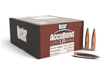 Nosler 65mm 264 65mm 129Gn Accubond LR 100 Pack Projectiles