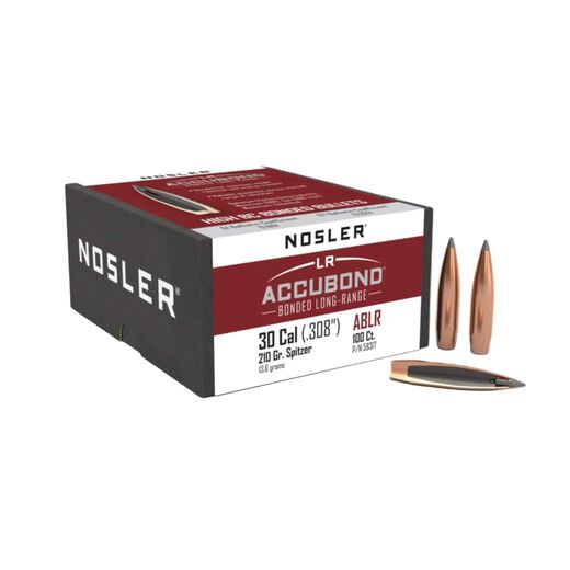 Nosler Accubond Long Range 30Cal 308 210Gr Spitzer Point Boat Tail Grey Tip Pro