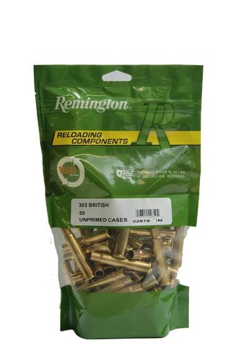 Remington 303British Unprimed Brass Qty 50