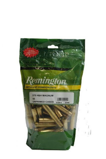 Remington 375HandH Unprimed Brass Qty 50