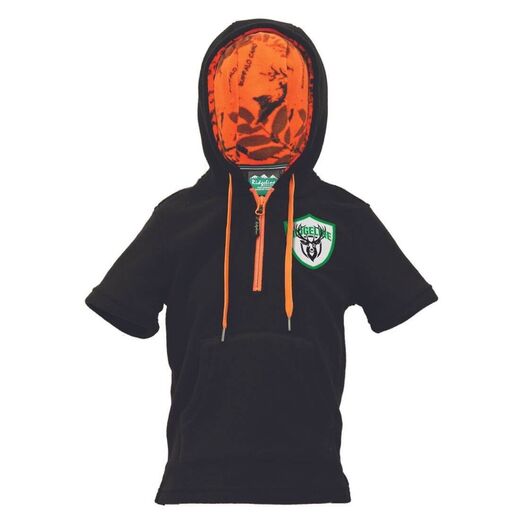 Ridgeline Kids Little Weapon Hoodie Black  Blaze Orange