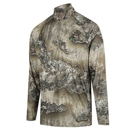 Ridgeline Men+39s Performance Quarter Zip Top   Excape Camo