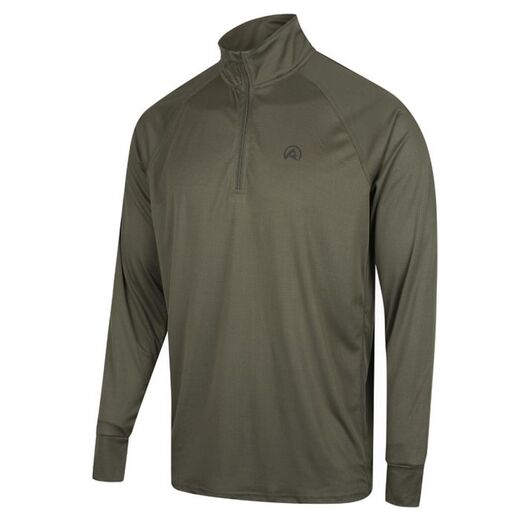 Ridgeline Men+39s Performance Quarter Zip Top   Forest Green