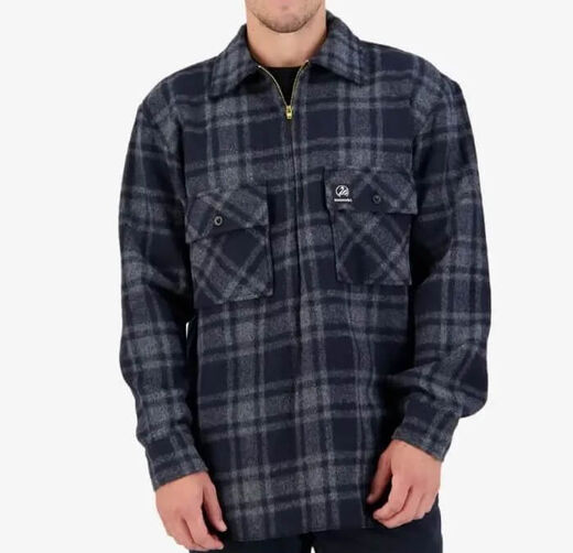 Swanndri Ranger Bush Shirt Charcoal Grid