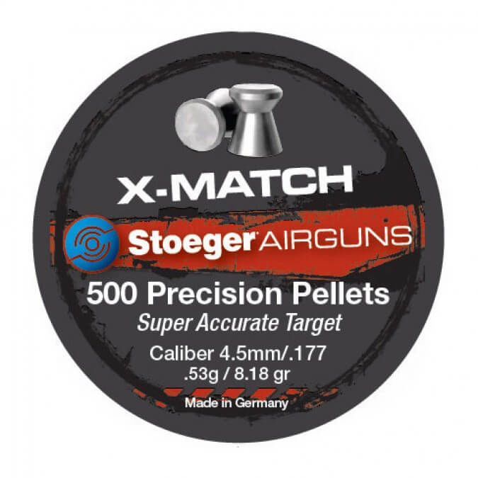 Stoeger XMatch Flat .177Cal Air Rifle Pellets Qty 500 Holts Gun Shop