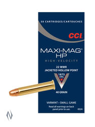 CCI Maxi-Mag 22WMR 40GN Jacketed Hollow Points Brick 500