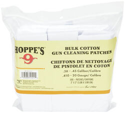 Hoppe's .38Cal - .45Cal / 410 - 20 Gauge Gun Cleaning Patches Qty 500