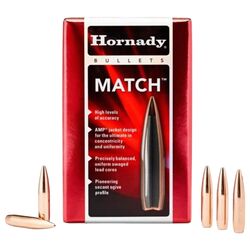Hornady 22Cal 224 75gr Match Boat Tail Hollow Point Projectiles