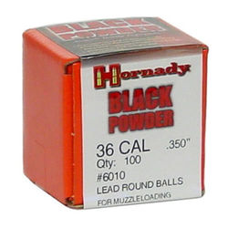 Hornady 36Cal (.350) Lead Round Balls 100 Pack Projectiles 