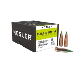 Nosler Ballistic Tip Hunting 30Cal 308 165Gr Spitzer Green Tip Projectiles