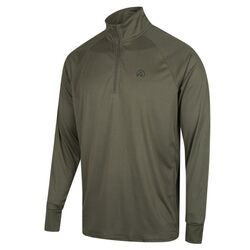 Ridgeline Mens Performance Quarter Zip Top - Forest Green!