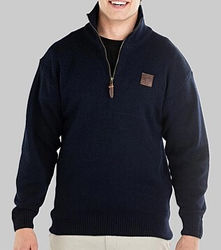 Swanndri Mariner Zip Neck Navy Sweater!