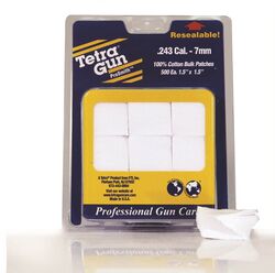 Tetra .243Cal - .7mm Cotton Cleaning Patches Qty 500